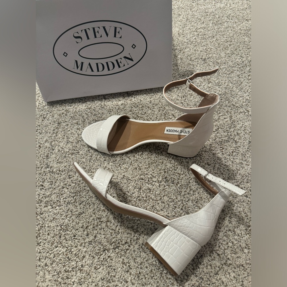 Steve Madden white heels